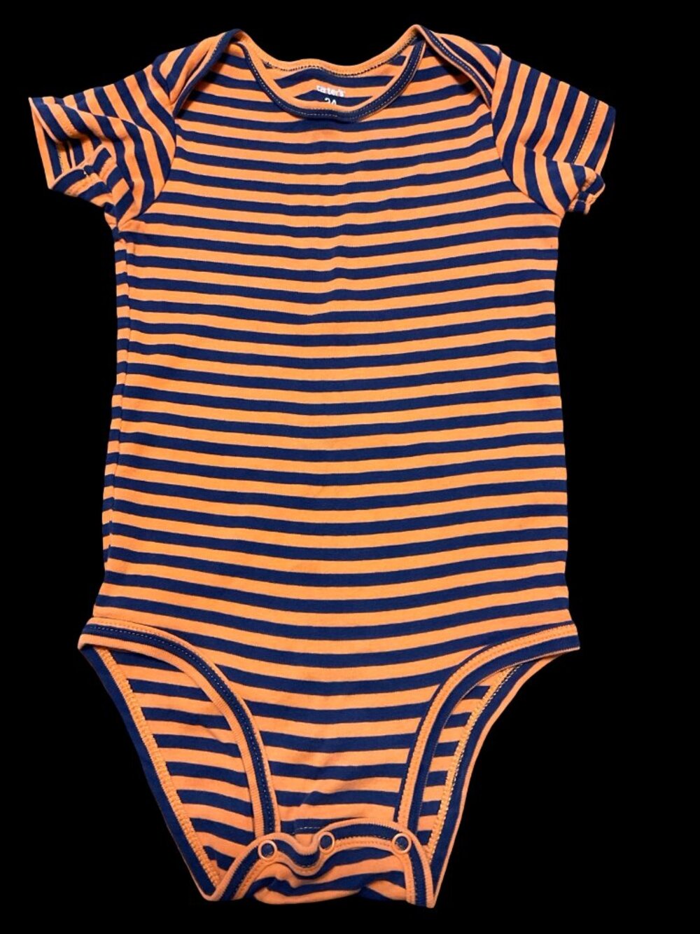 🌻10/$25 - Orange/Navy Striped Onesie